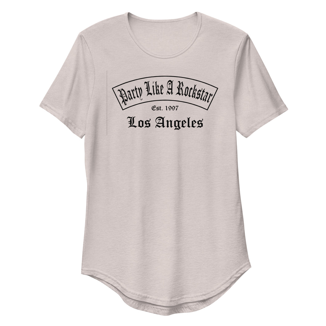 Party Like A Rockstar (Curved Hem T-Shirt) By Chosen One